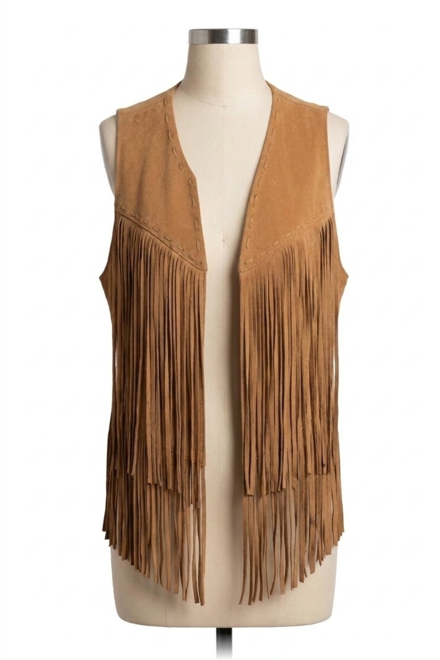 NEW BLUE B cowgirl vest in brown
